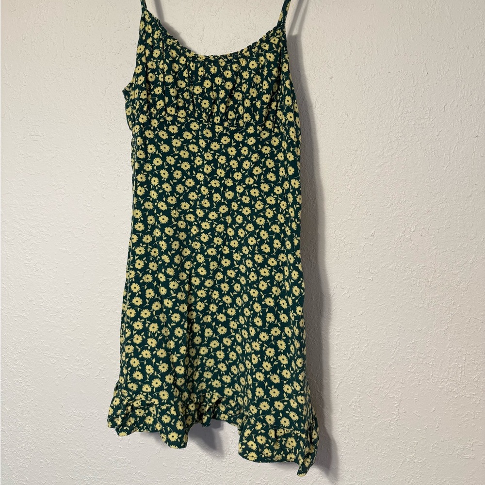 Abound Green and White Spaghetti Strap Sundress